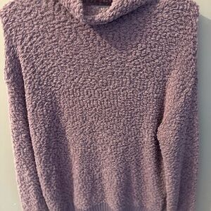 Grace Karin Textured Purple Turtleneck Sweater